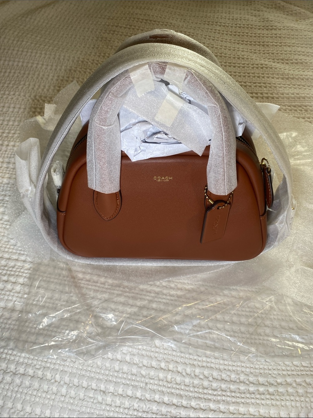 NWT Coach 1941 Saddle Brown Glove-Tanned Borough Bowling Leather Bag🐻